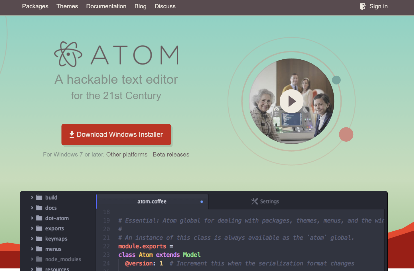atom top page