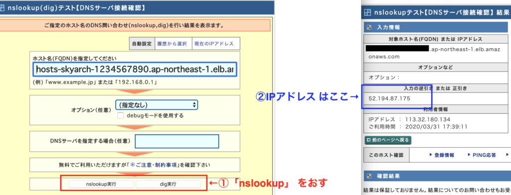 nslookup for web